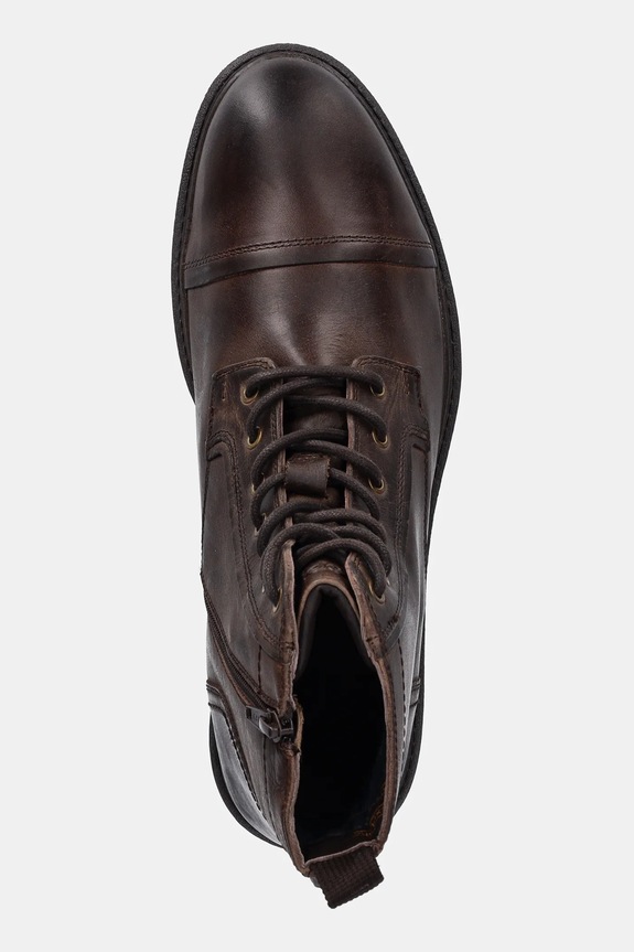 Jeep buty skórzane WOODLAND BOOT brązowy JM42040A