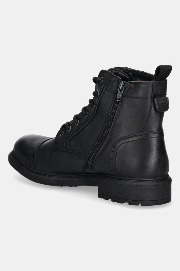 Παπούτσια Δερμάτινα παπούτσια Jeep WOODLAND BOOT JM42040A μαύρο