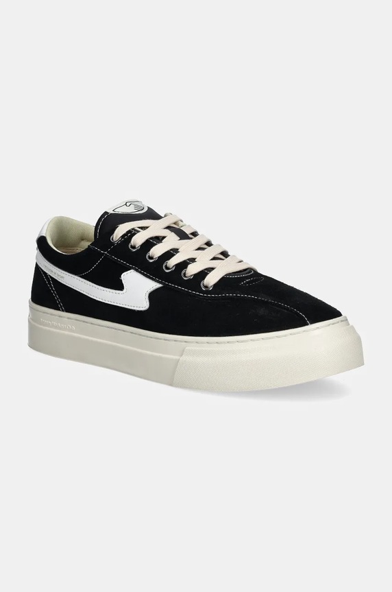 Σουέτ sneakers Stepney Workers Club Dellow S-Strike Cup Suede υφασμάτινο μαύρο YA25015
