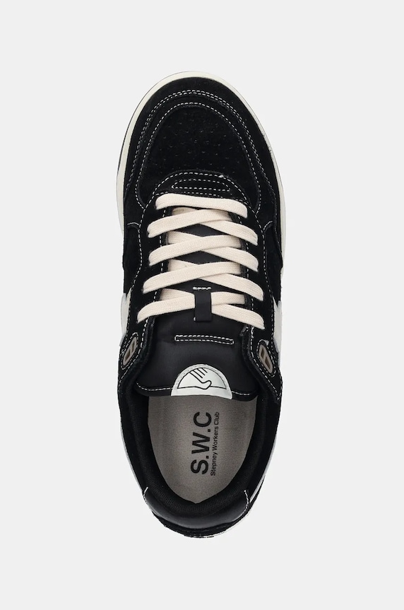 Σουέτ sneakers Stepney Workers Club Pro Cup 01 S-Strike Suede μαύρο YQ02015