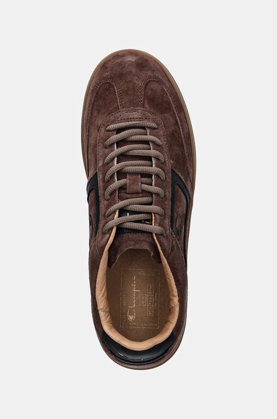 Σουέτ sneakers Champion CL78 I&A SUEDE Low Cut καφέ S22376