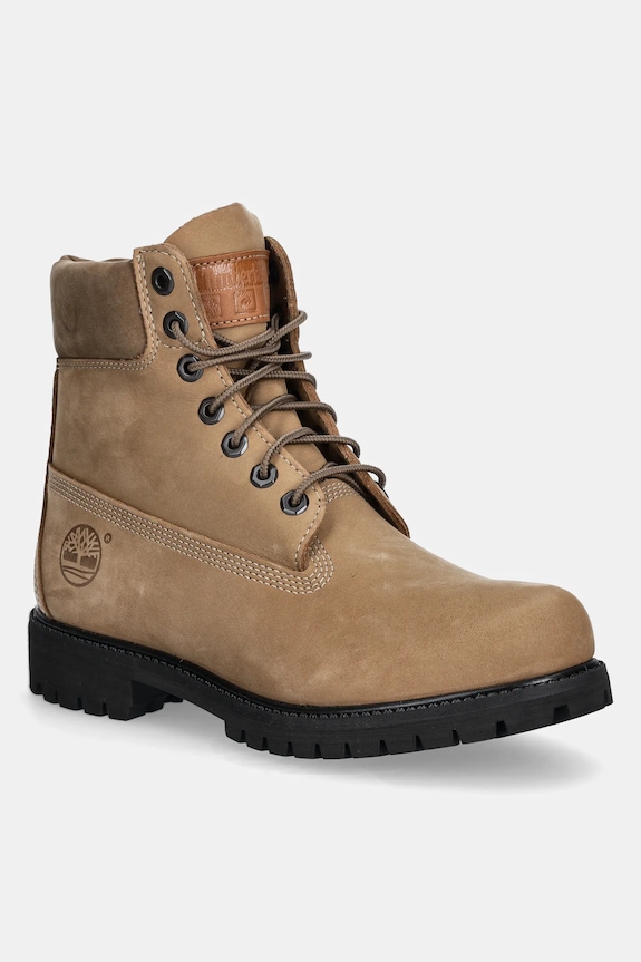 Nubukové turistické boty Timberland Premium 6IN Lace Waterproof Boot nubuk béžová TB0A2P6WEN31