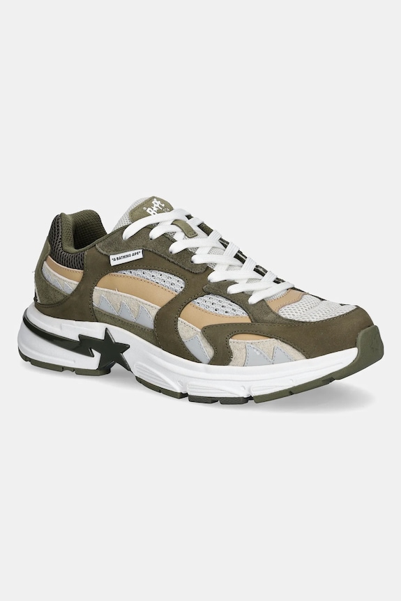 Tenisice A Bathing Ape SHARK STA #2 M2 brušena koža zelena 1K70191315
