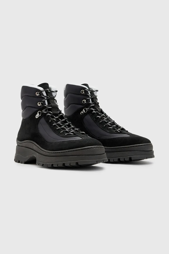 AllSaints buty wysokie Lucas Suede Hiker M023FB czarny AW24