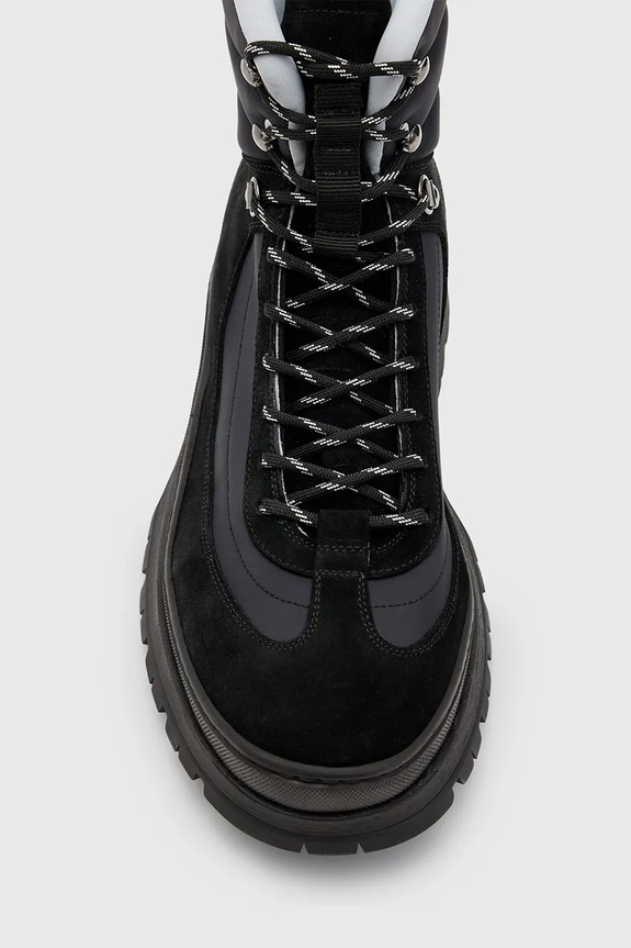 AllSaints buty wysokie Lucas Suede Hiker czarny M023FB