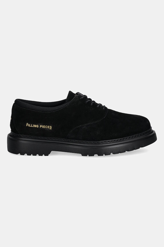 Polobotky Filling Pieces Derby Suede 74922791861 černá AW24