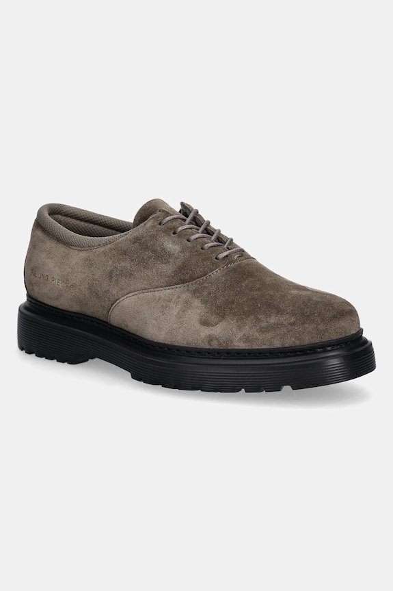 Polobotky Filling Pieces Derby Suede elegantní hnědá 74922791174