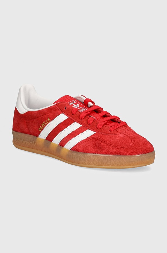 Superge iz semiša adidas Originals Gazelle Indoor Raven rdeča JI2063