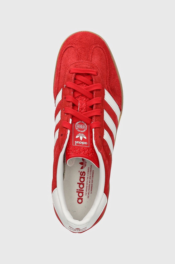 Superge iz semiša adidas Originals Gazelle Indoor rdeča JI2063