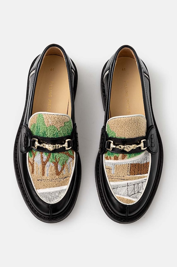 Filling Pieces mokaszin Loafer Pavillion 44278061861 fekete