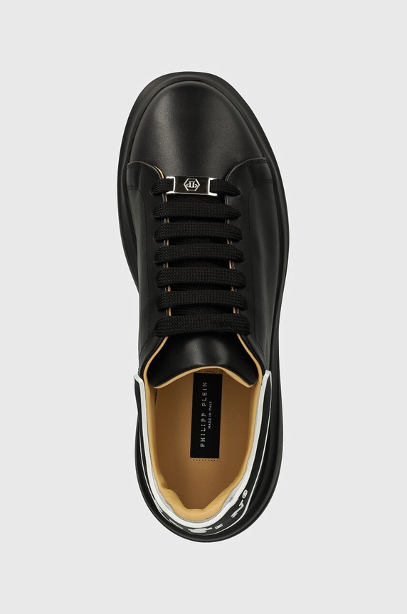 Philipp Plein sneakers din piele Lo-Top Mega Star negru USC0599.PLE005N.0202
