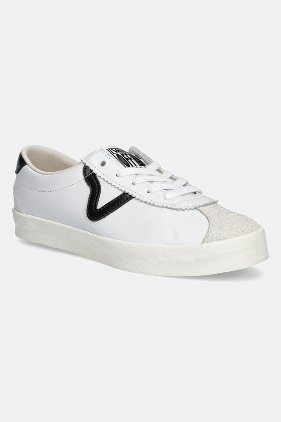 Kožené tenisky Vans Premium Classics LX Sport Low 73 plochá bílá VN000D2JBLK1