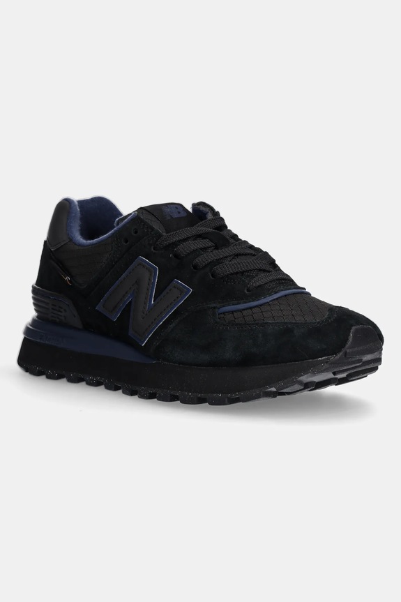 Sneakers New Balance 574 δέρμα σαμουά μαύρο U574LGPB