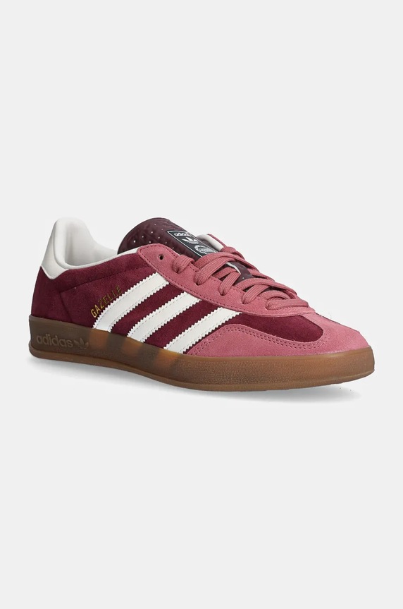adidas Gazelle Indoor Maroon Preloved Crimson faux grain leather maroon IF9647