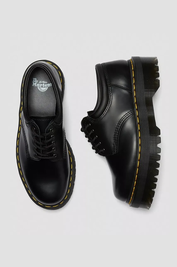 Dr. Martens pantofi de piele 8053 Quad negru DM24690001