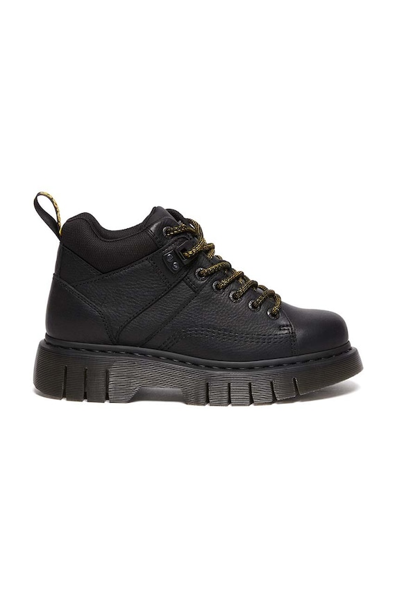 Kožené poltopánky Dr. Martens Woodard usňová koža čierna DM31045001