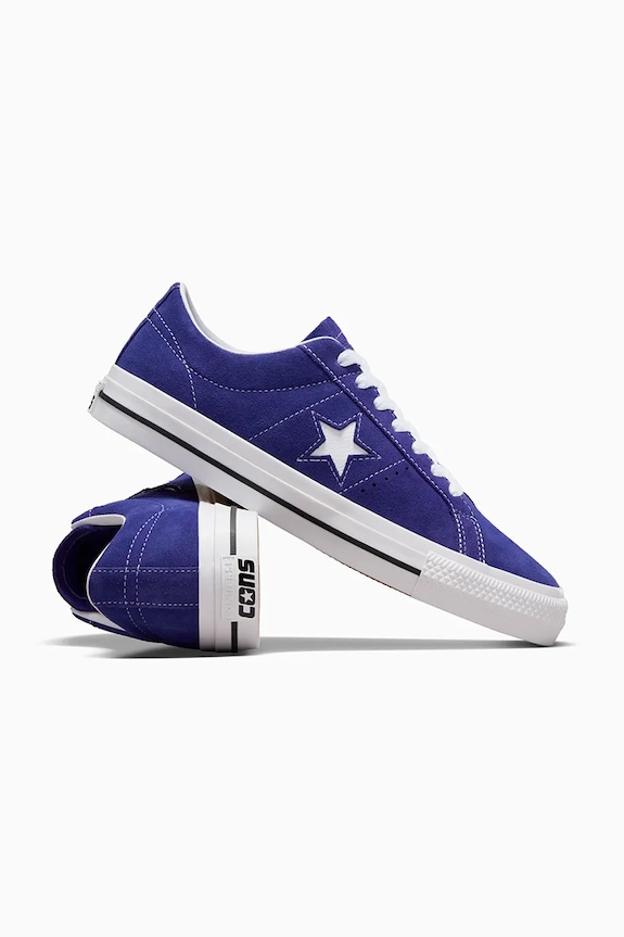 Obuća Tenisice od brušene kože Converse One Star PRO A09230C mornarsko plava