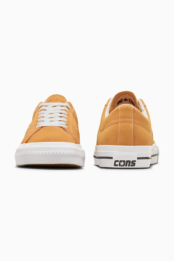 Obuća Tenisice od brušene kože Converse One Star PRO A09231C zlatna