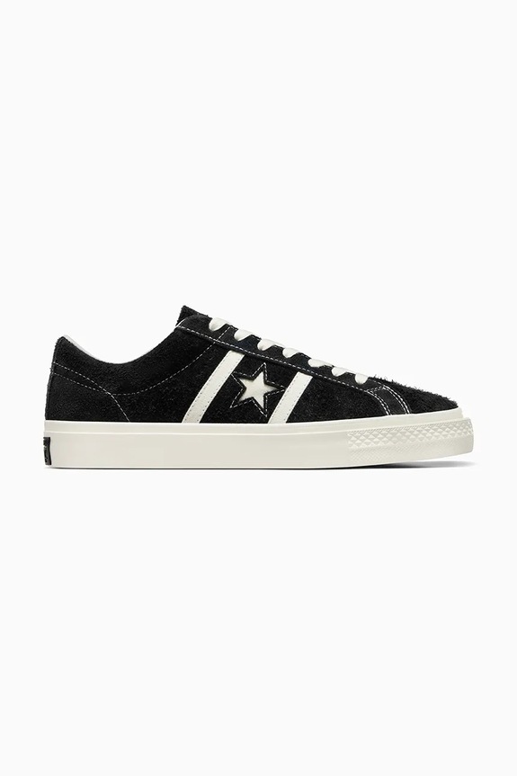 Converse tenisówki zamszowe One Star Academy PRO płaska czarny A06426C