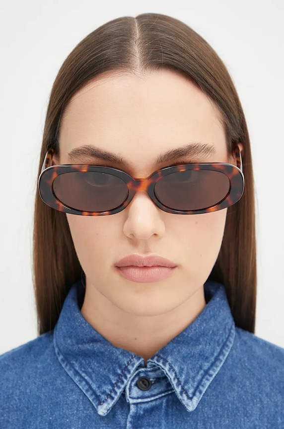 Γυαλιά ηλίου LINDA FARROW CARA ομοιόμορφος καφέ LFL1252C2SUN