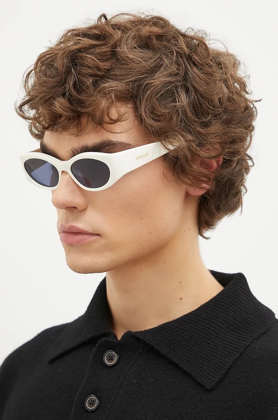 Slnečné okuliare Jacquemus OVALO JAC4C7SUN biela