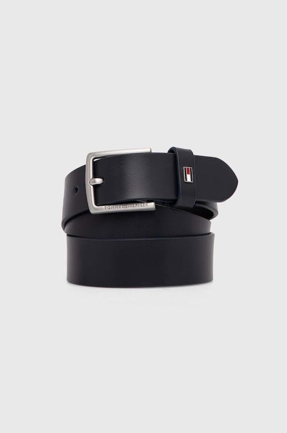 Tommy Hilfiger curea de piele pentru copii bleumarin AU0AU01920