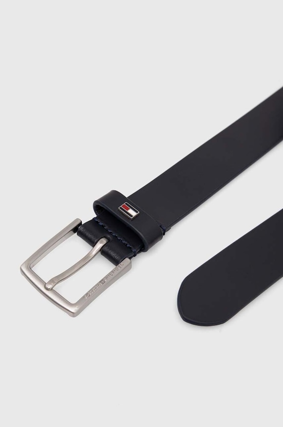 Tommy Hilfiger curea de piele pentru copii AU0AU01920 bleumarin AW24