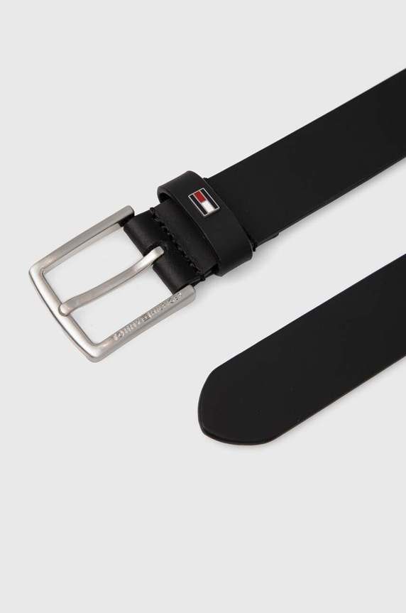Dětský kožený pásek Tommy Hilfiger AU0AU01920 černá AW24