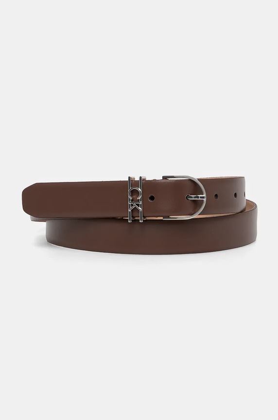 Kožený pásek Calvin Klein hnědá K60K612362