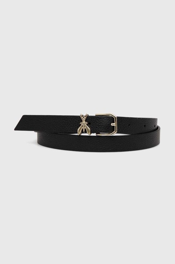 Patrizia Pepe curea de piele Planet friendly negru 8W0045.L001