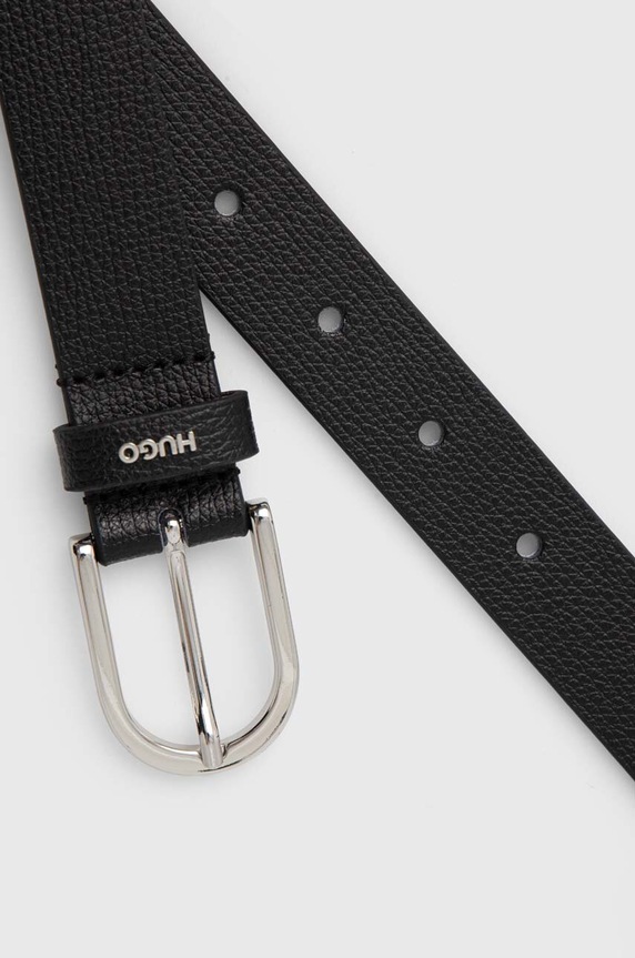 Kožený opasok HUGO Zoey-C_Sz25 50516558 čierna SS26
