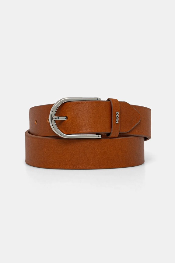Kožený opasok HUGO Zoey-S_Sz35 hnedá 50522723