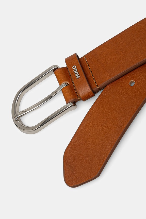 Kožený opasok HUGO Zoey-S_Sz35 50522723 hnedá SS26