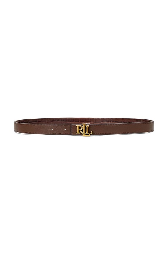 Kožený pásek Lauren Ralph Lauren 412951445 hnědá AW24