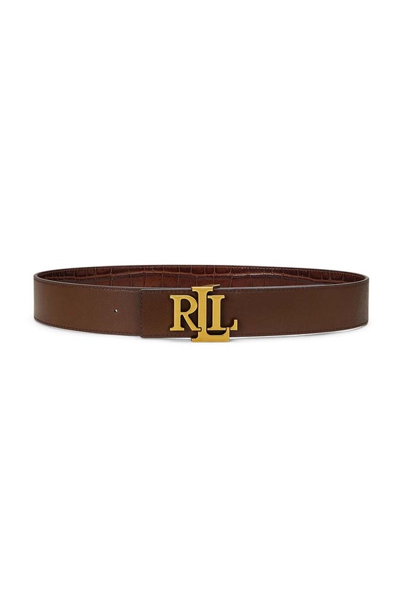 Kožený pásek Lauren Ralph Lauren 412951450 hnědá AW24