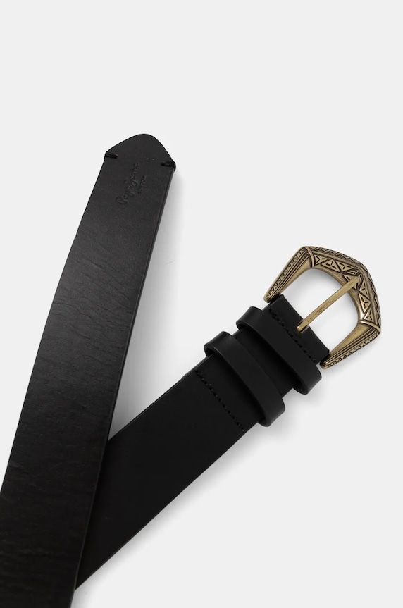 Kožený pásek Pepe Jeans LINDSAY BELT PL020855 černá AW24