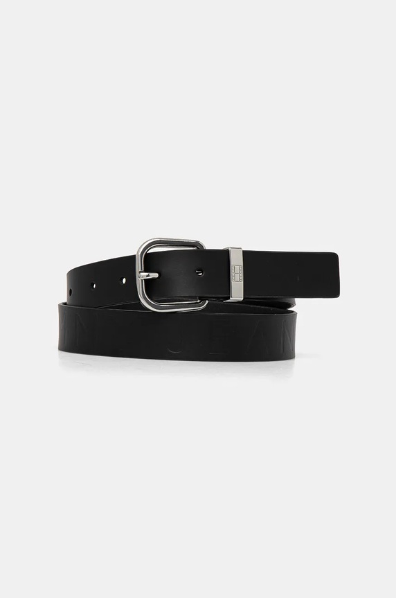Tommy Jeans pasek skórzany czarny AW0AW16792