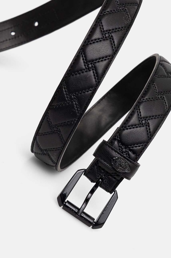 Kožený pásek Kurt Geiger London KENSINGTON 760209109 černá AW24
