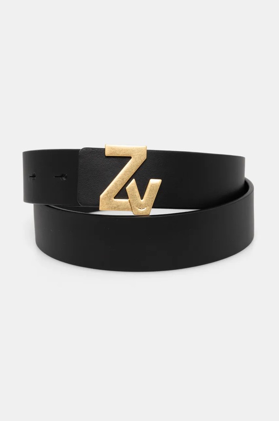 ZADIG&VOLTAIRE pasek skórzany czarny LWBT00003