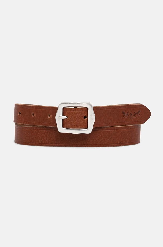 Kožený opasok Levi's Planet friendly hnedá D7866.0002