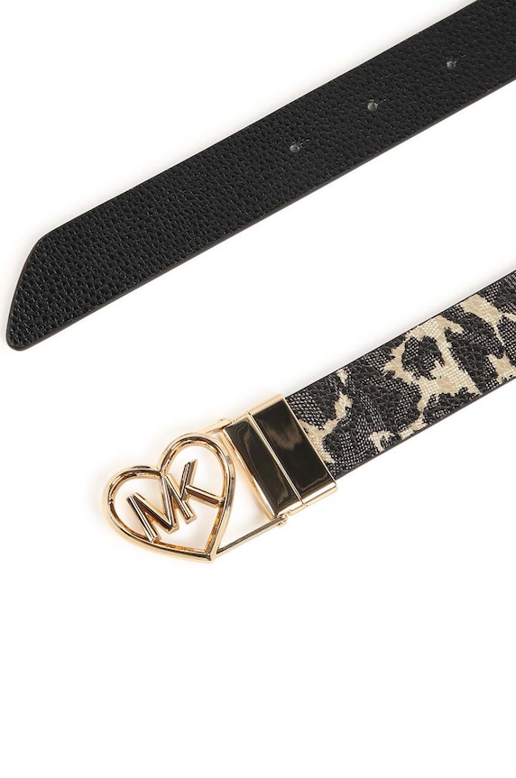 BIMBA Michael Kors cintura per bambini a doppia faccia R30230. nero