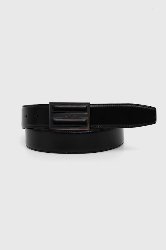 Kožený opasok Calvin Klein čierna K50K511956