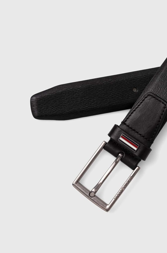 Tommy Hilfiger pasek skórzany AM0AM12664 czarny AW24