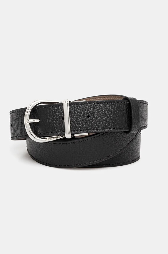 Oboustranný kožený pásek Coccinelle MAN SOFT Dárkový box černá E3.MUK.81.26.01