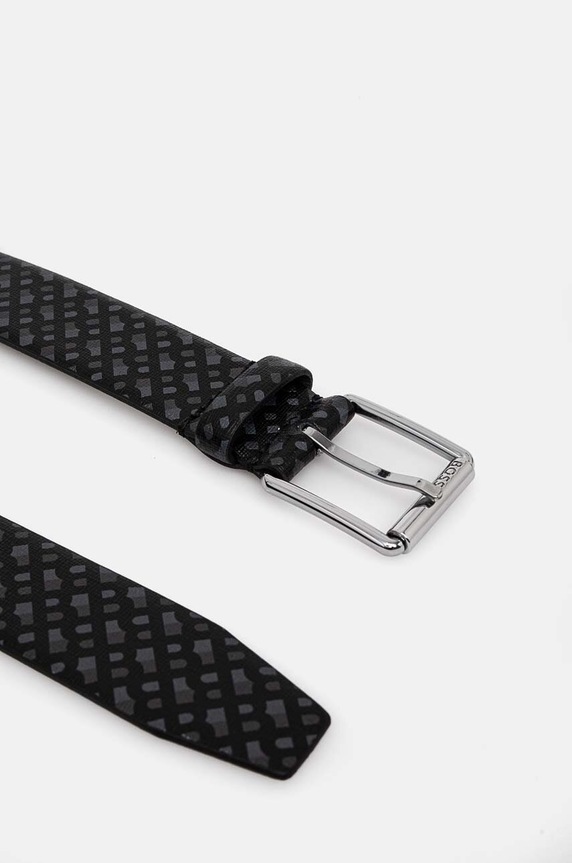 BOSS curea de piele 50529637 negru AW24
