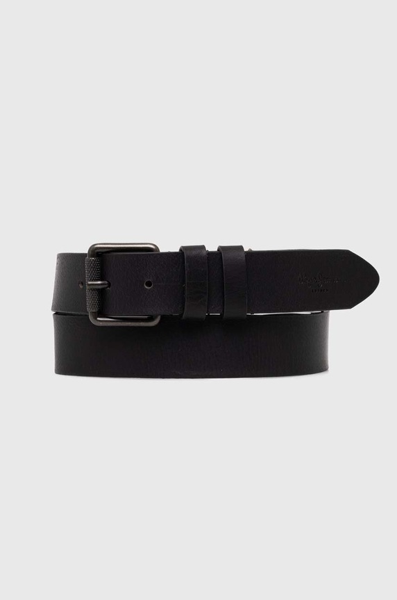 Pepe Jeans pasek skórzany TATE BELT Planet friendly czarny PM021028