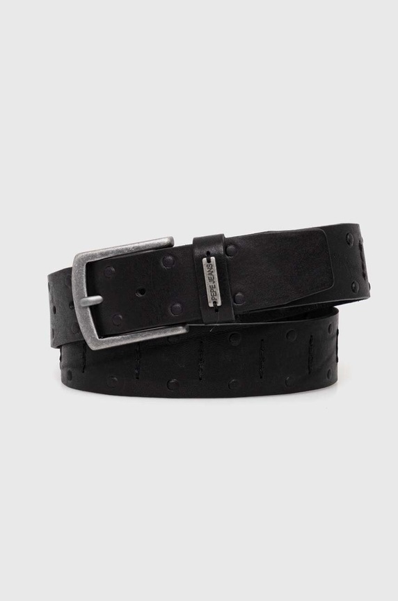 Kožni remen Pepe Jeans KENT BELT crna PM021030