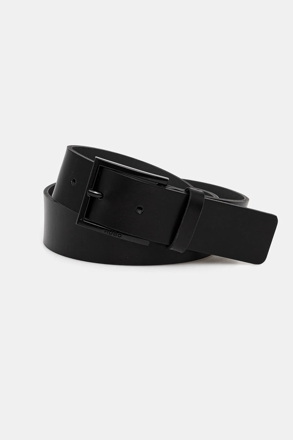 HUGO pasek skórzany czarny 50529711