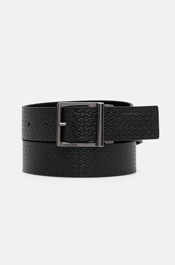 Calvin Klein pasek skórzany dwustronny czarny K50K512337