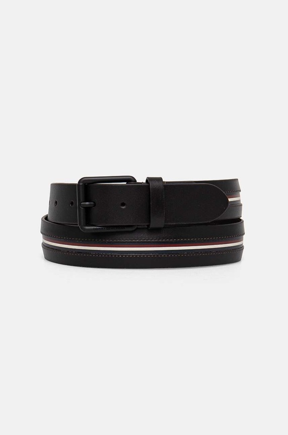 Tommy Hilfiger pasek skórzany brązowy AM0AM12813